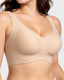 Shevrelle Bras for Women Supportive Wireless Push Up Bra Full Coverage Jelly Support No Underwire Seamless Plus Size Comfortable Bra