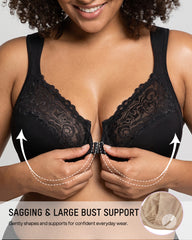 Front-Closure Underwire Print Bra