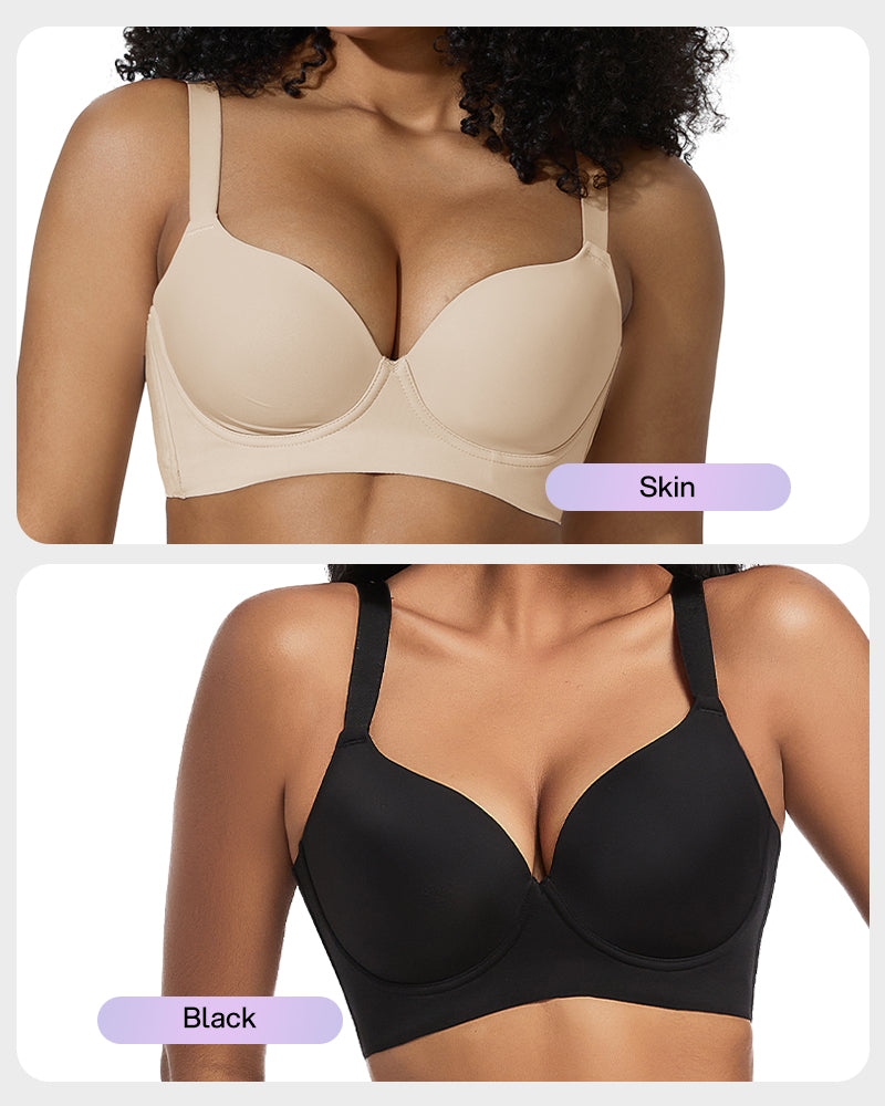 Back Smoothing Push-Up Plunge Bra Secondary image
