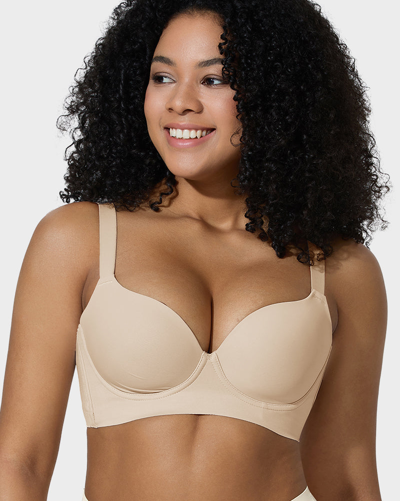 Back Smoothing Push-Up Plunge Bra Main image