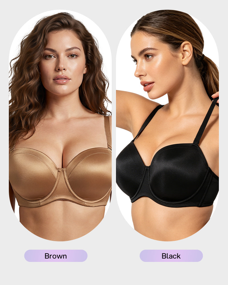 Comfort Push Up Unlined Bra with Removable Straps Secondary image