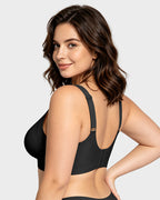 Shevrelle Bras for Women Supportive Wireless Push Up Bra Full Coverage Jelly Support No Underwire Seamless Plus Size Comfortable Bra
