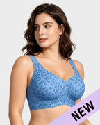 Shevrelle Bras for Women Supportive Wireless Push Up Bra Full Coverage Jelly Support No Underwire Seamless Plus Size Comfortable Bra