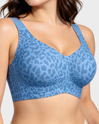 Shevrelle Bras for Women Supportive Wireless Push Up Bra Full Coverage Jelly Support No Underwire Seamless Plus Size Comfortable Bra