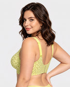 Shevrelle Bras for Women Supportive Wireless Push Up Bra Full Coverage Jelly Support No Underwire Seamless Plus Size Comfortable Bra