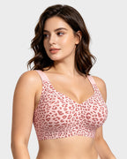 Shevrelle Bras for Women Supportive Wireless Push Up Bra Full Coverage Jelly Support No Underwire Seamless Plus Size Comfortable Bra