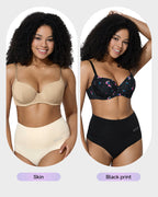 Deep V Lace Trim Full Coverage Push Up Bra