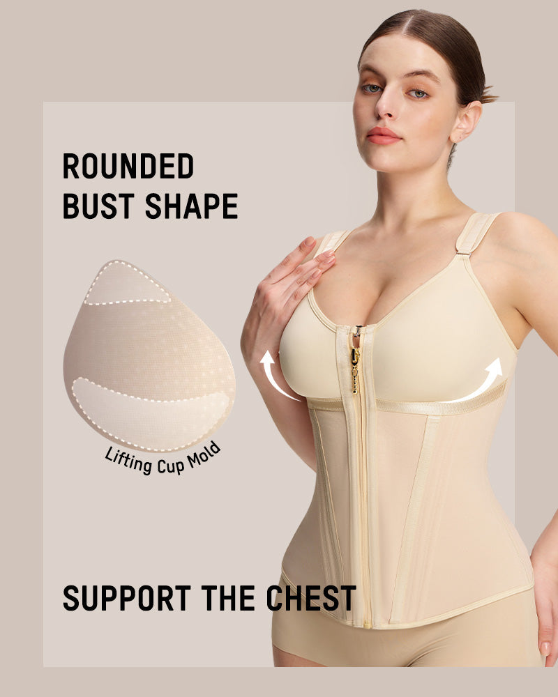 Double-Layer Tummy Control Waist Shaper Girdle With Bra Secondary image