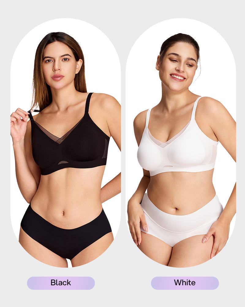 Mesh Crossover Wireless Lift Bra Secondary image
