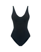 Plunge Lace-Up Corset Sculpting Swimsuit