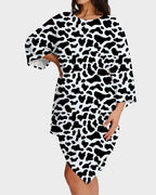 Plus Size Ultra-Soft Oversized Shirt Sleepwear with Pockets
