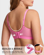 Plus Size Lace Mesh Full-Coverage Underwire Bra