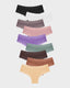Ribbed Cotton Lace Mid-Rise Panty (9 pack）