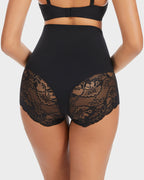 Smooth High-Waisted Sheer Lace Sculpting Brief (4 Pack)