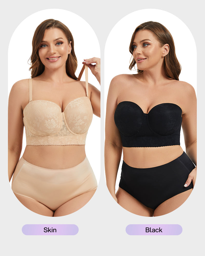 Smooth Lace Longline Strapless Underwire Bra Secondary image