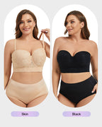 Smooth Lace Longline Strapless Underwire Bra