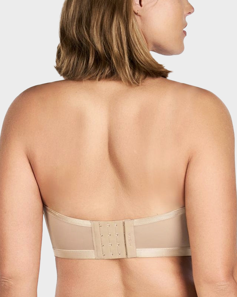 Strapless Mesh Underwire Balconette Bra