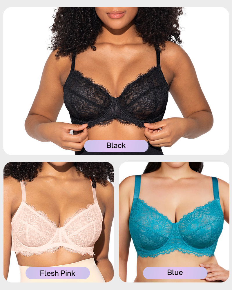 Ultra-Light Lace Underwire Push-Up Bra Secondary image