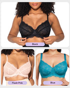 Ultra-Light Lace Underwire Push-Up Bra
