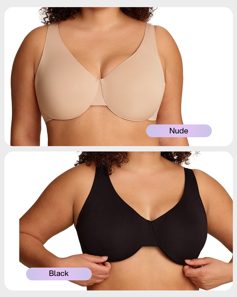 Underwire Adjustable Deep V-neck Bra Secondary image