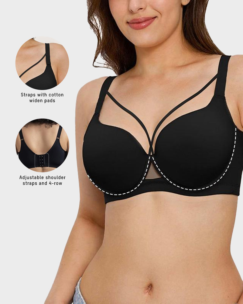 Underwire Round-Shaping Push Up Minimizer Sexy Bra Secondary image