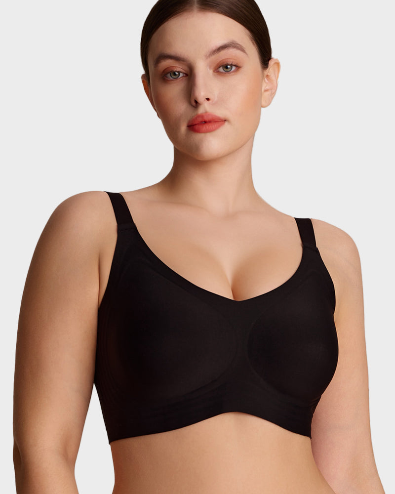 Wireless V-Neck Back & Side Smoothing Bra Main image